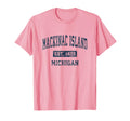 Mackinac Island Michigan Mi Sports Navy T-Shirt - Graphic Print for Adults - T-Shirt, Sweatshirt, Hoodie