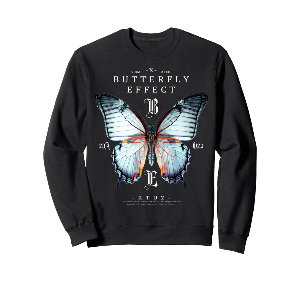 Y2K Streetwear Butterfly Sweatshirt - Novelty Apparel Unisex - T-Shirt, Sweatshirt, Hoodie