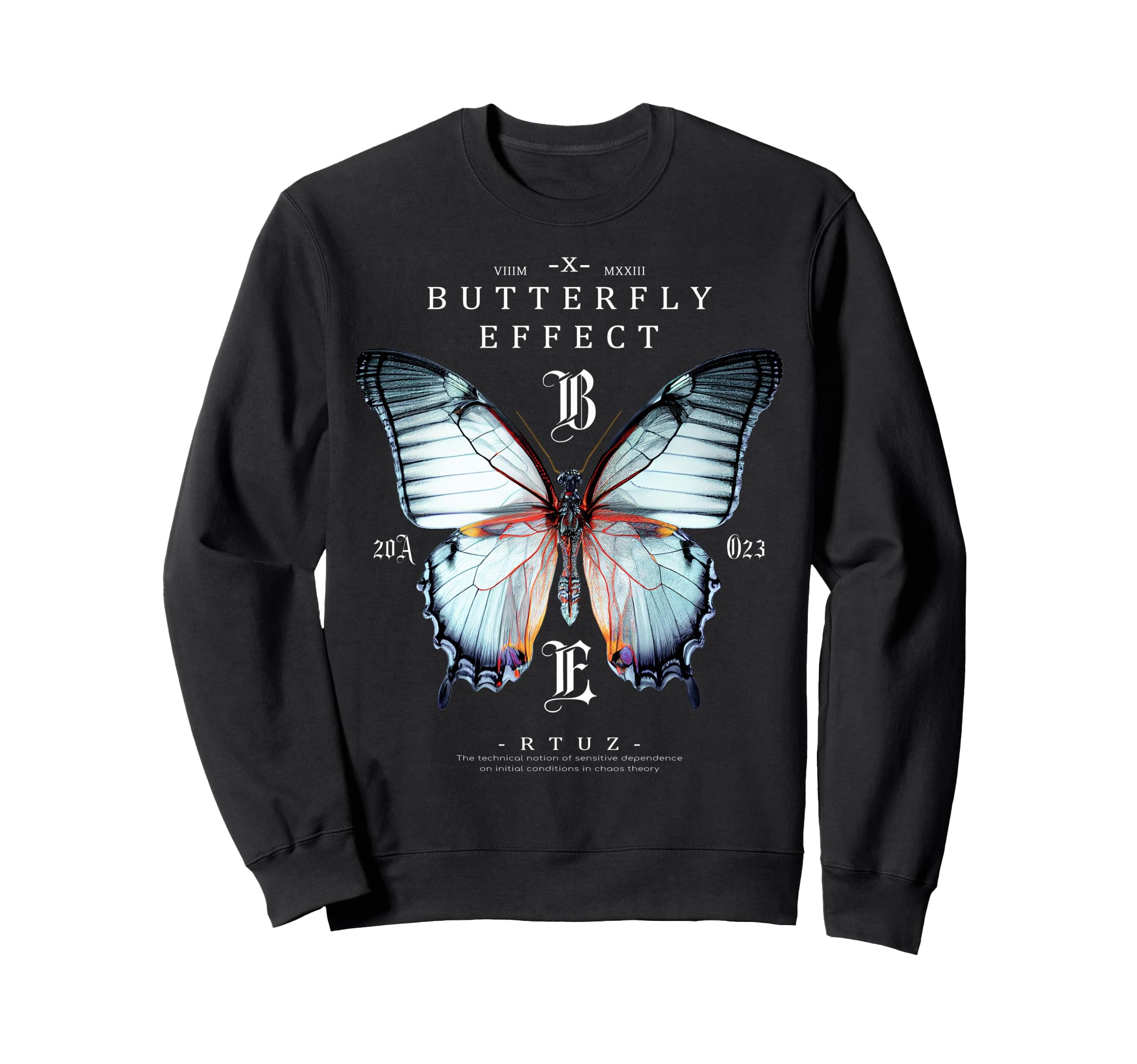 Y2K Streetwear Butterfly Sweatshirt - Novelty Apparel Unisex - T-Shirt, Sweatshirt, Hoodie