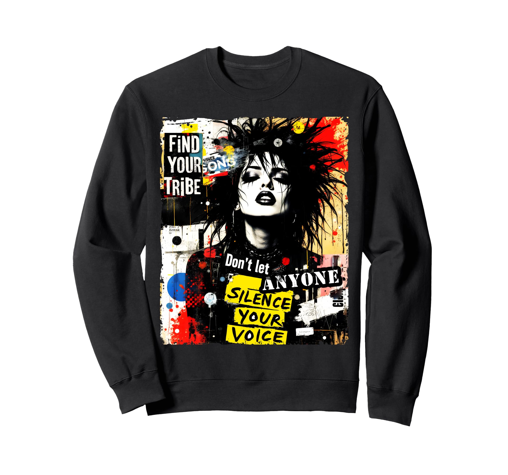 Punk Graffiti 90S Urban Grunge Art Sweatshirt - Novelty Apparel Men Women - T-Shirt, Sweatshirt, Hoodie