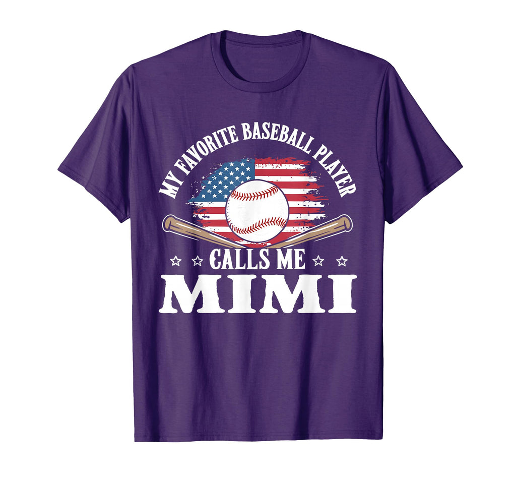 My Favorite Baseball Player Calls Me Mimi T-Shirt - Unique Graphic Unisex - T-Shirt, Sweatshirt, Hoodie