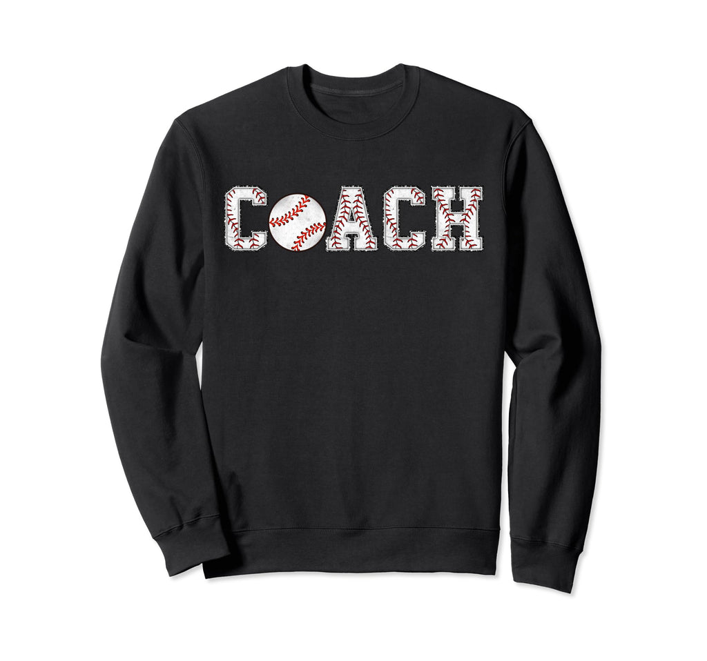 Baseball Coach Funny Coaching Sweatshirt - Minimalist Print for Adults - T-Shirt, Sweatshirt, Hoodie