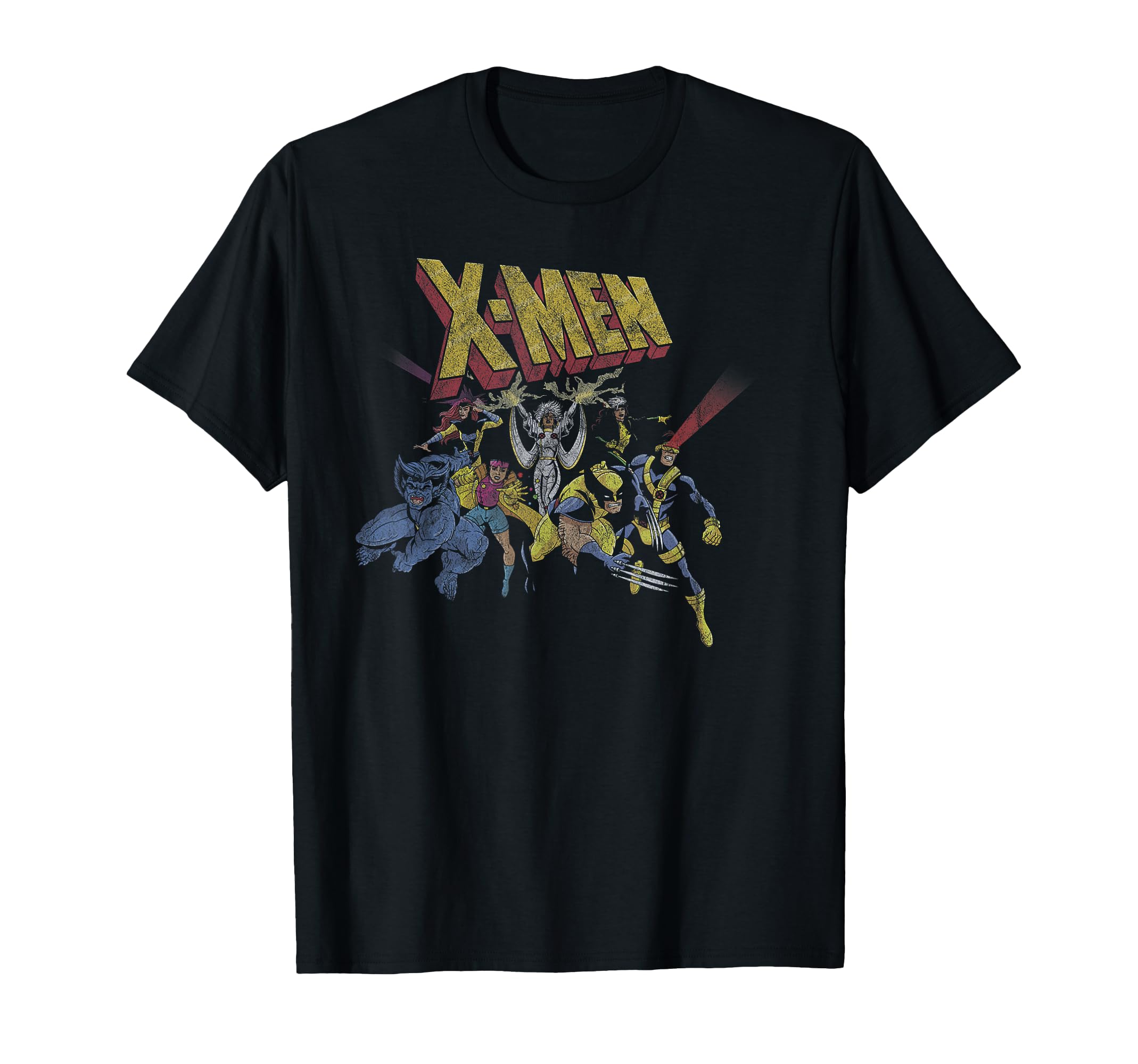 Marvel X Group Shot Distressed T-Shirt - Trendy Graphic Unisex - T-Shirt, Sweatshirt, Hoodie