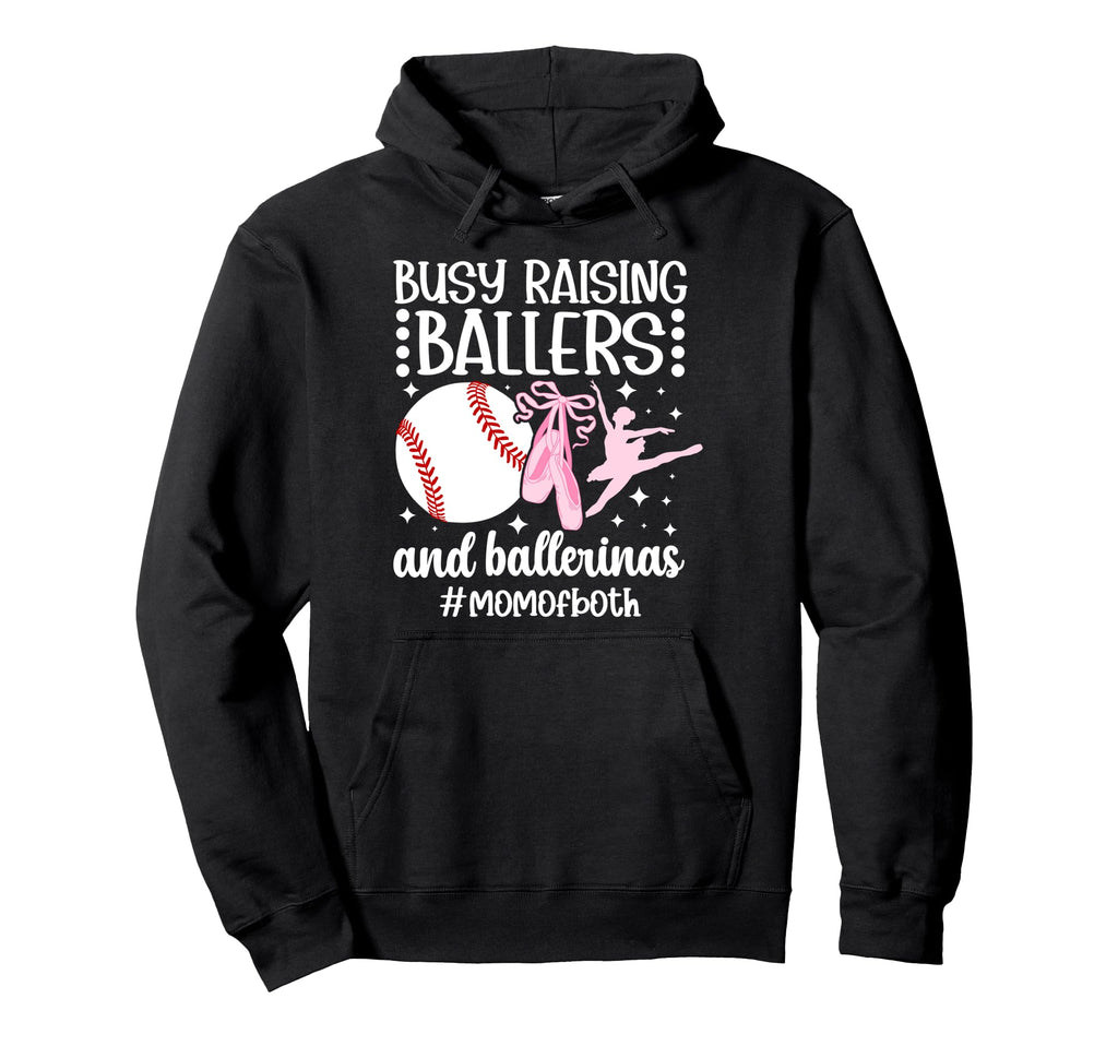 Mom Both Dance And Baseball Mom Hoodie - Casual Everyday Wear Men Women - T-Shirt, Sweatshirt, Hoodie