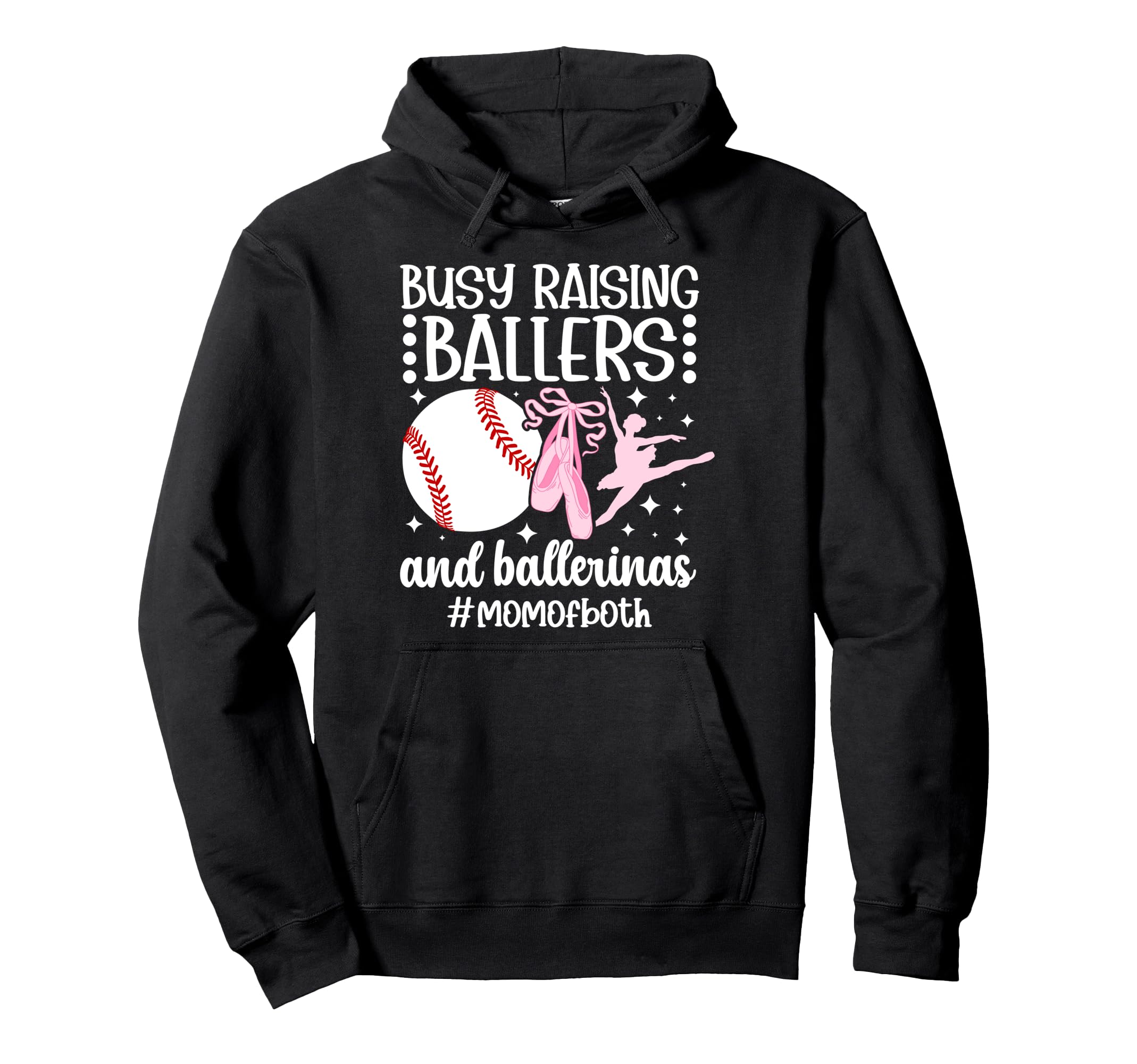 Mom Both Dance And Baseball Mom Hoodie - Casual Everyday Wear Men Women - T-Shirt, Sweatshirt, Hoodie