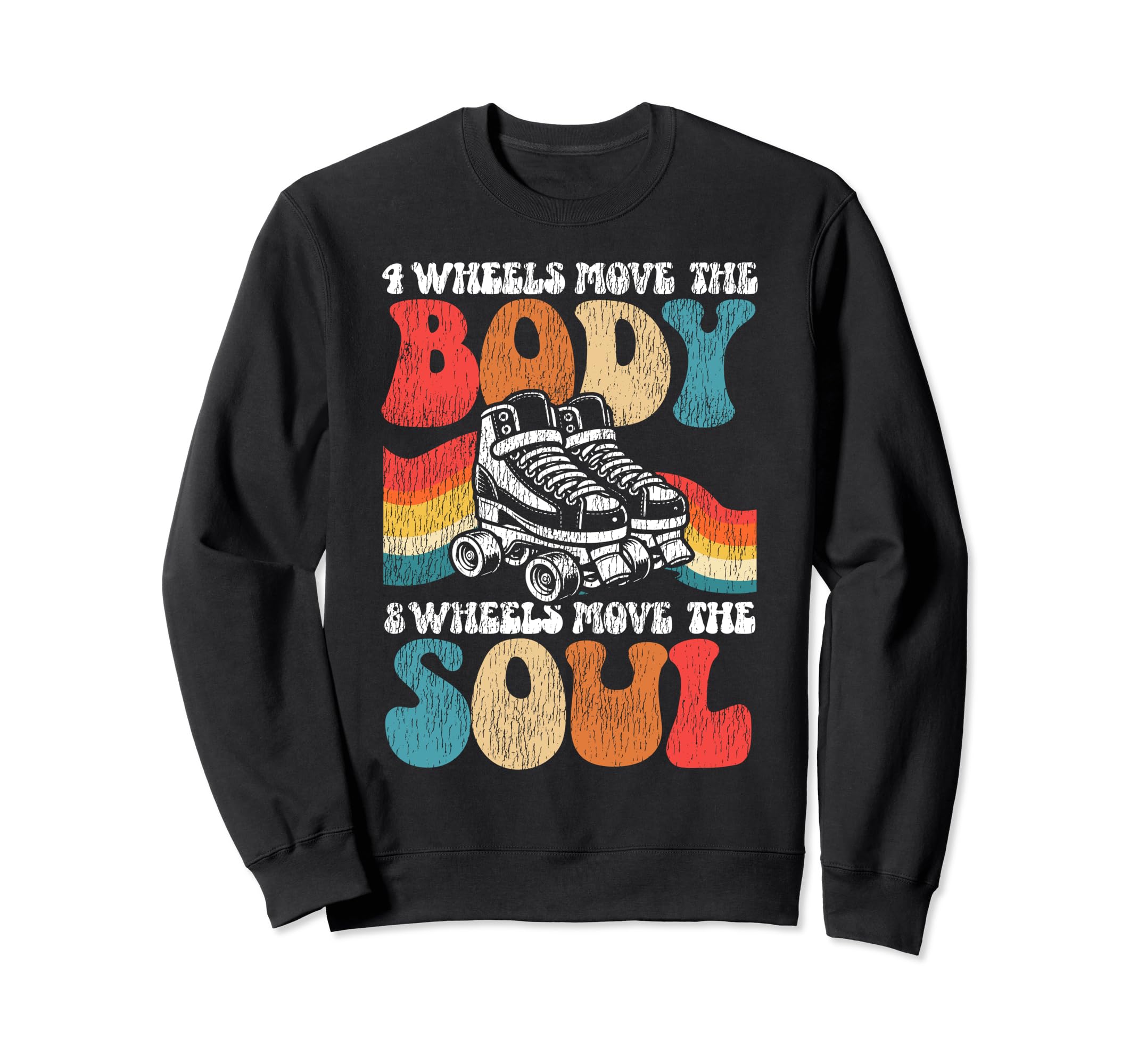 Roller Skating Skate 1970S 4 Wheels Sweatshirt - Custom Art Print Unisex - T-Shirt, Sweatshirt, Hoodie