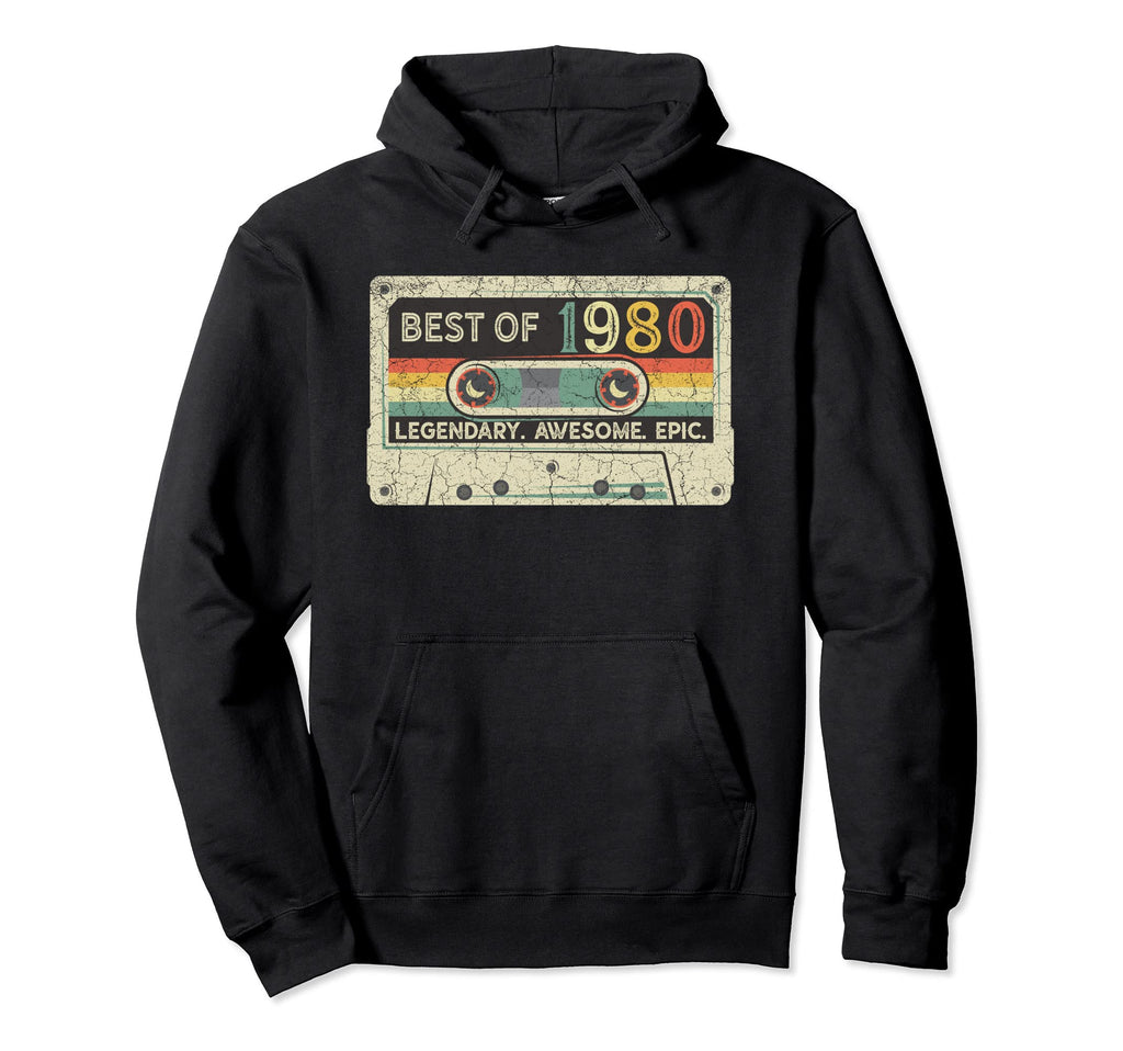 1980 Cassette Tape 42Th Birthday Hoodie - Trendy Graphic Men Women - T-Shirt, Sweatshirt, Hoodie