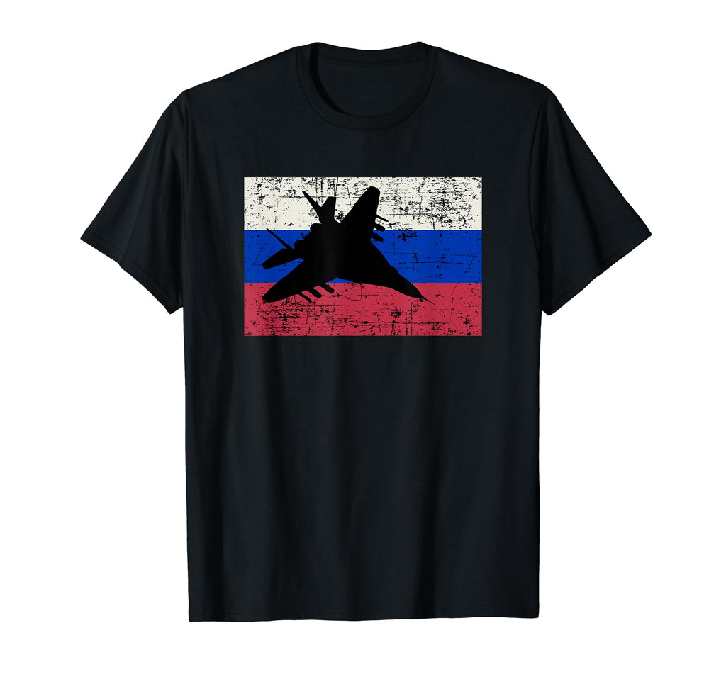 Patriotic Mig 29 Jet Russian Flag T-Shirt - Aesthetic Graphic for Adults - T-Shirt, Sweatshirt, Hoodie