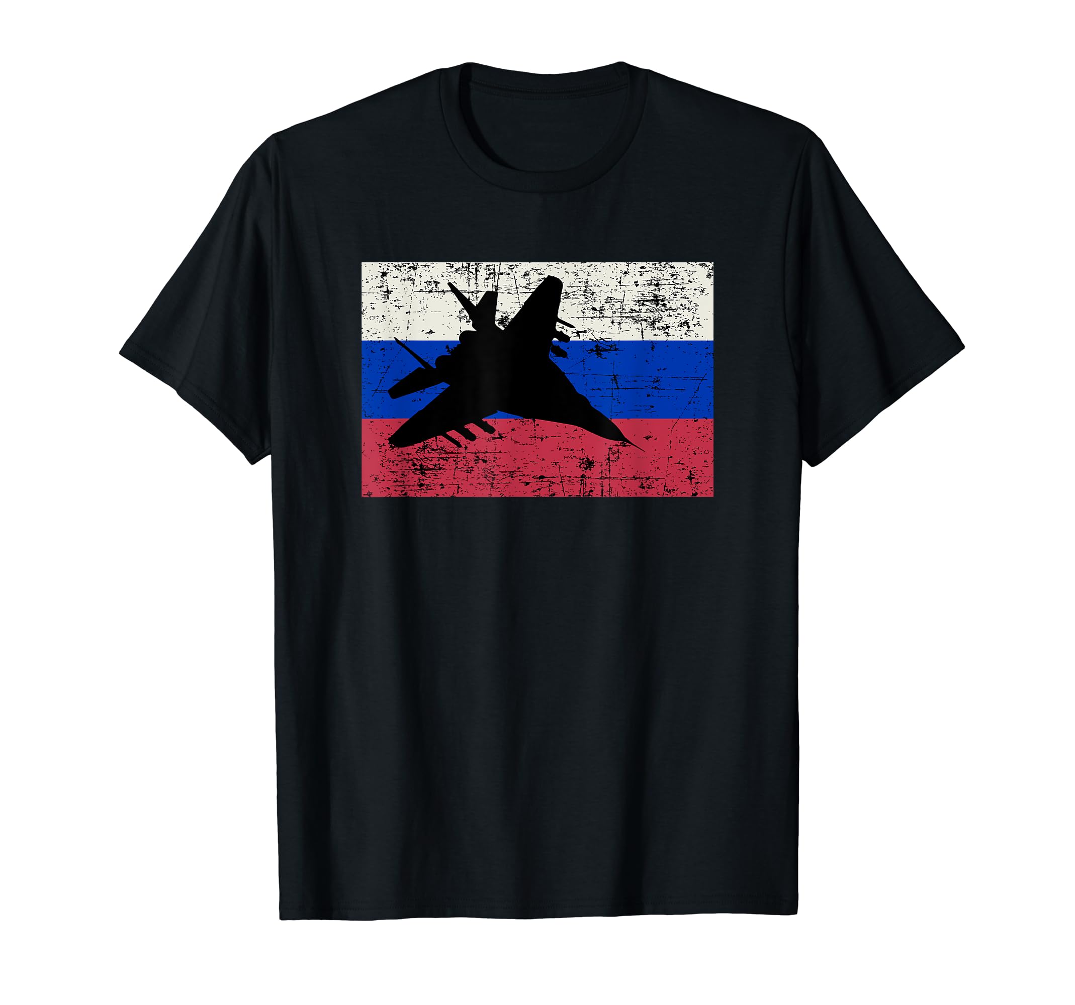 Patriotic Mig 29 Jet Russian Flag T-Shirt - Aesthetic Graphic for Adults - T-Shirt, Sweatshirt, Hoodie