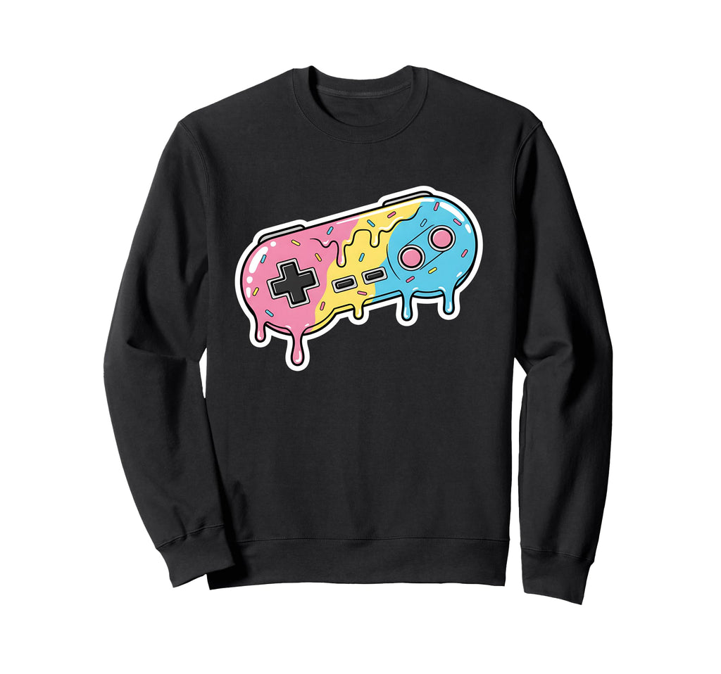 Joypad Ice Cream Drip Arcade Gaming Sweatshirt - Trendy Graphic Men Women - T-Shirt, Sweatshirt, Hoodie