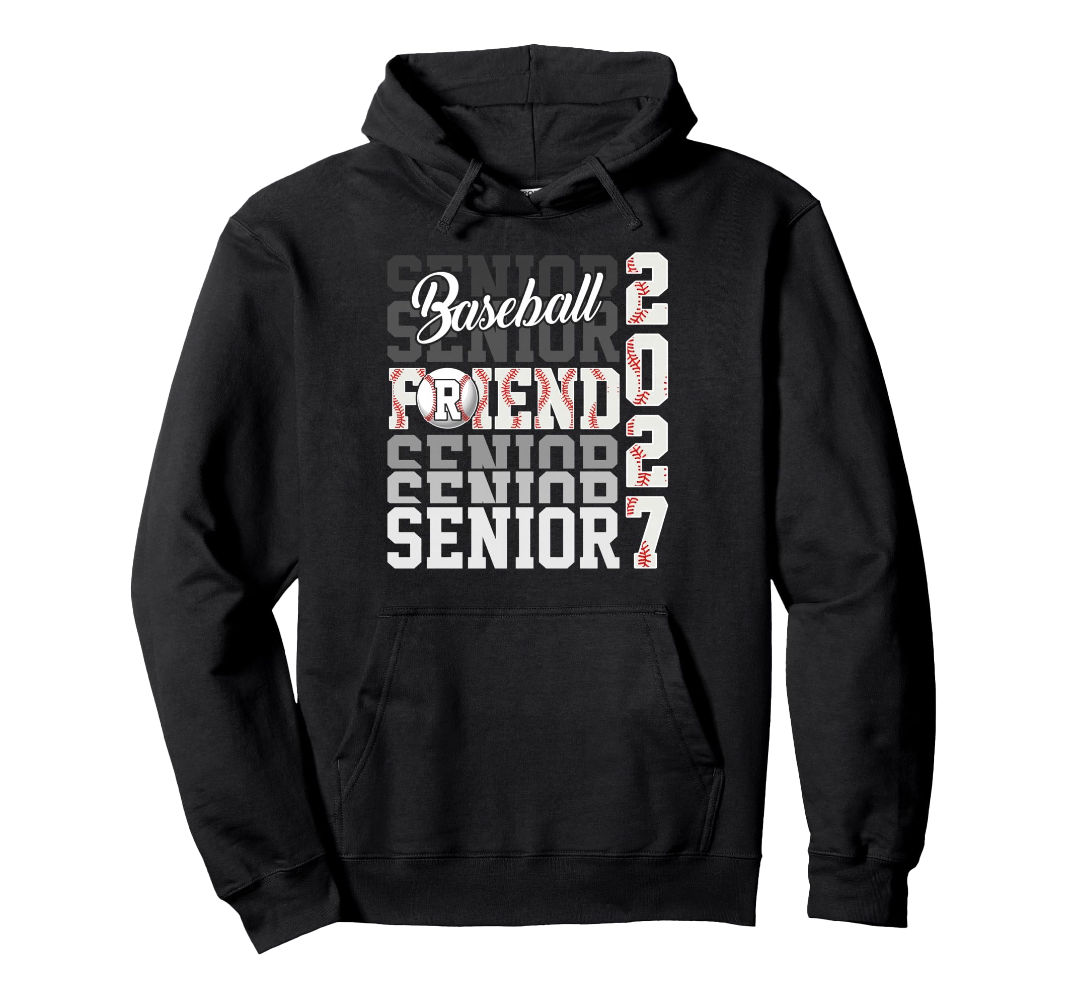Senior 2027 Baseball Friend Proud Hoodie - Minimalist Print for Adults - T-Shirt, Sweatshirt, Hoodie
