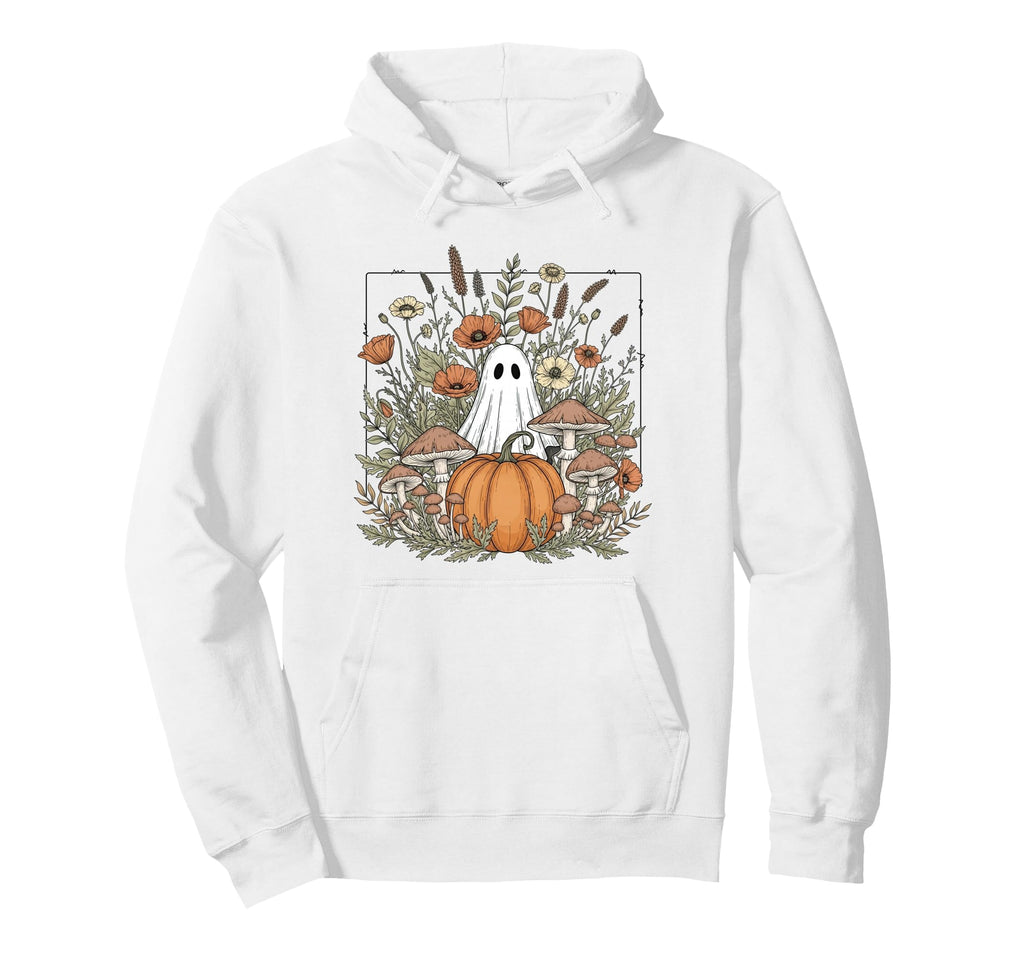 Halloween Ghost Spooky Season Boho Hoodie - Streetwear Style Men Women - T-Shirt, Sweatshirt, Hoodie
