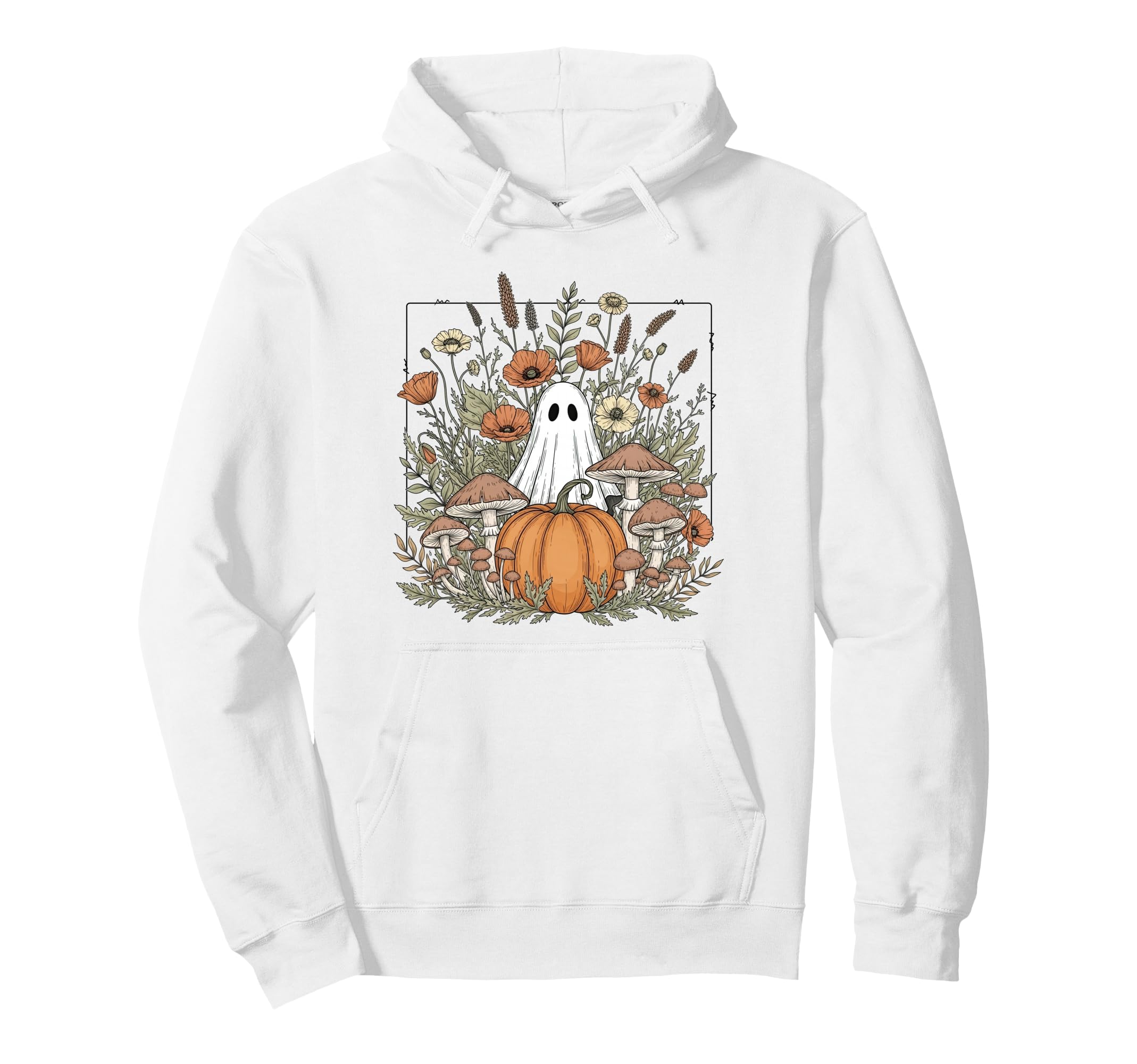 Halloween Ghost Spooky Season Boho Hoodie - Streetwear Style Men Women - T-Shirt, Sweatshirt, Hoodie