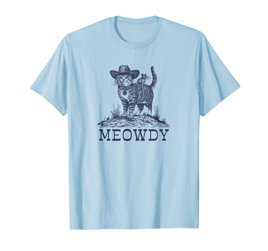 Meowdy Funny Country Music Cat T-Shirt - Minimalist Print for Adults - T-Shirt, Sweatshirt, Hoodie
