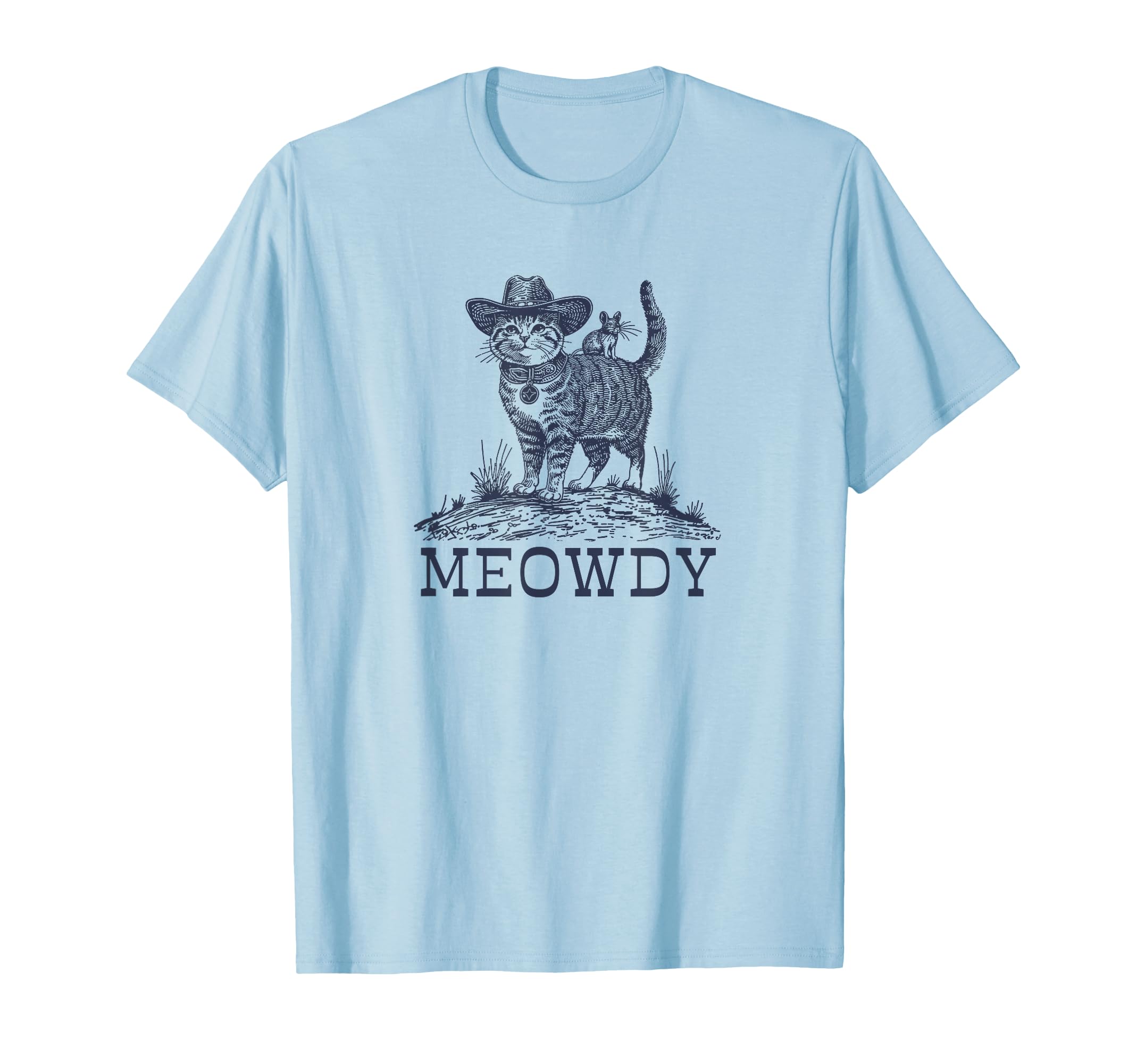 Meowdy Funny Country Music Cat T-Shirt - Minimalist Print for Adults - T-Shirt, Sweatshirt, Hoodie