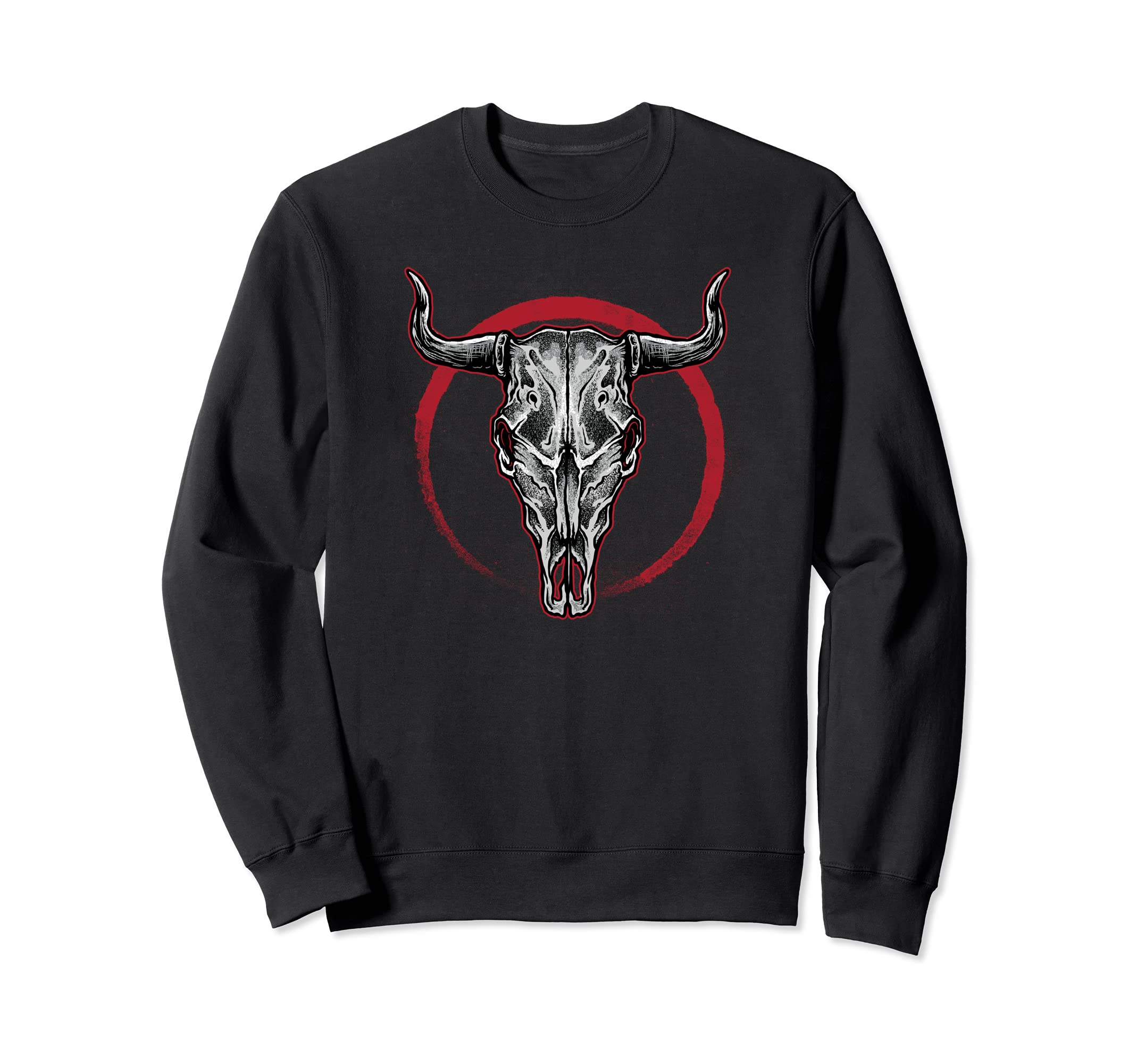 Bull Skull Cow Head Boho Gift Sweatshirt - Aesthetic Graphic Men Women - T-Shirt, Sweatshirt, Hoodie