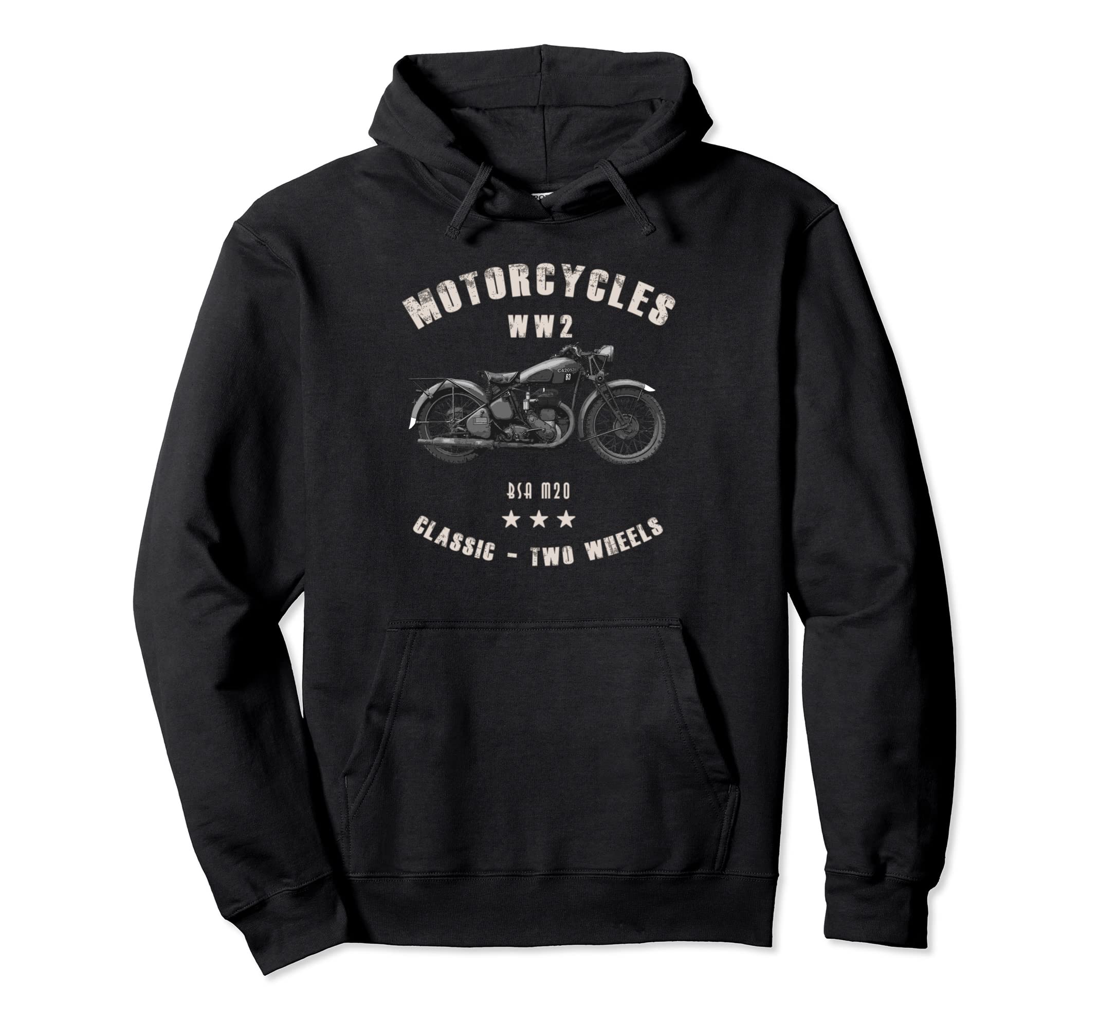 Bsa M20 Motorcycle Ww2 Hoodie - Graphic Print Men Women - T-Shirt, Sweatshirt, Hoodie