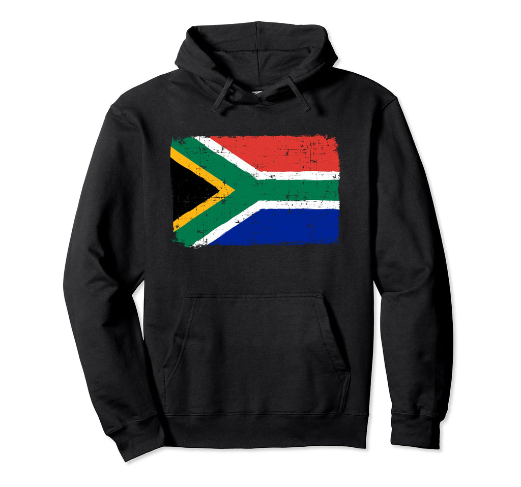 South Africa Flag Distressed Hoodie - Fun Novelty Design Unisex - T-Shirt, Sweatshirt, Hoodie