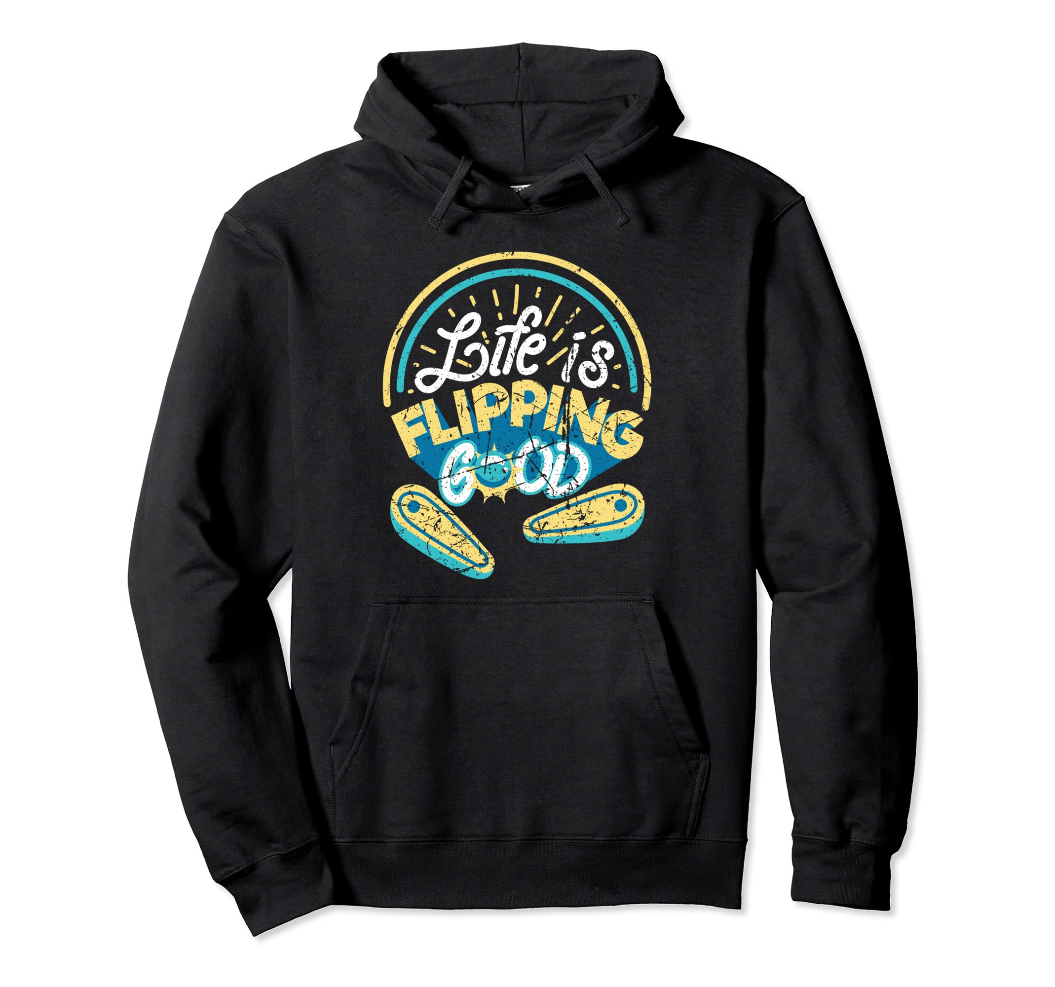 Arcade Pinball 80S Arcade Hoodie - Fun Novelty Design Unisex - T-Shirt, Sweatshirt, Hoodie