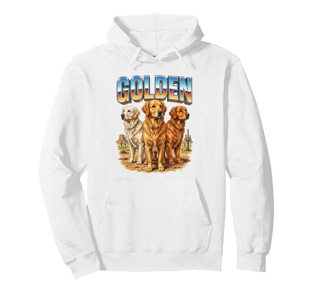 Golden Retriever 90S Dog Lover 80S Hoodie - Minimalist Print Men Women - T-Shirt, Sweatshirt, Hoodie
