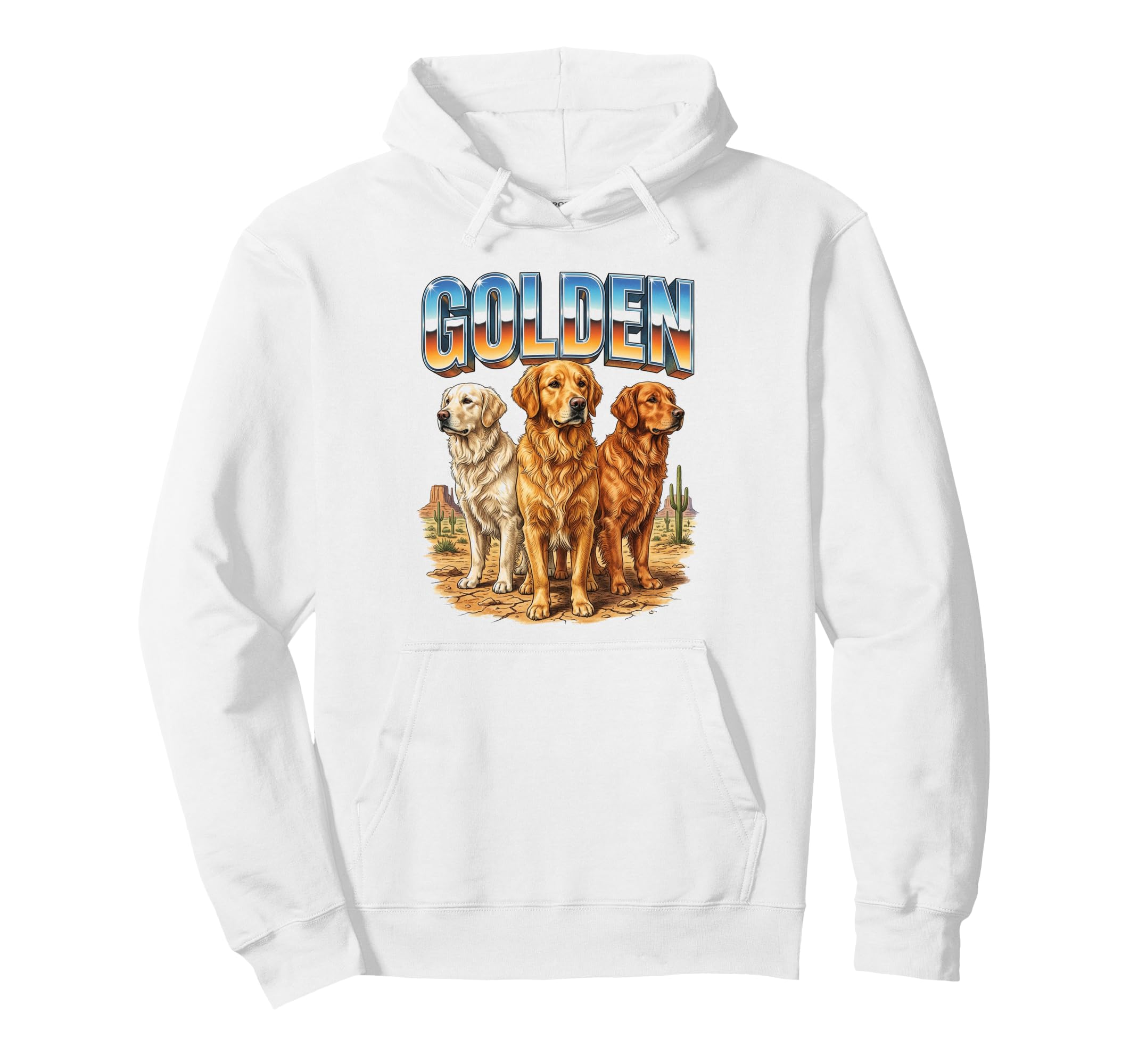 Golden Retriever 90S Dog Lover 80S Hoodie - Minimalist Print Men Women - T-Shirt, Sweatshirt, Hoodie