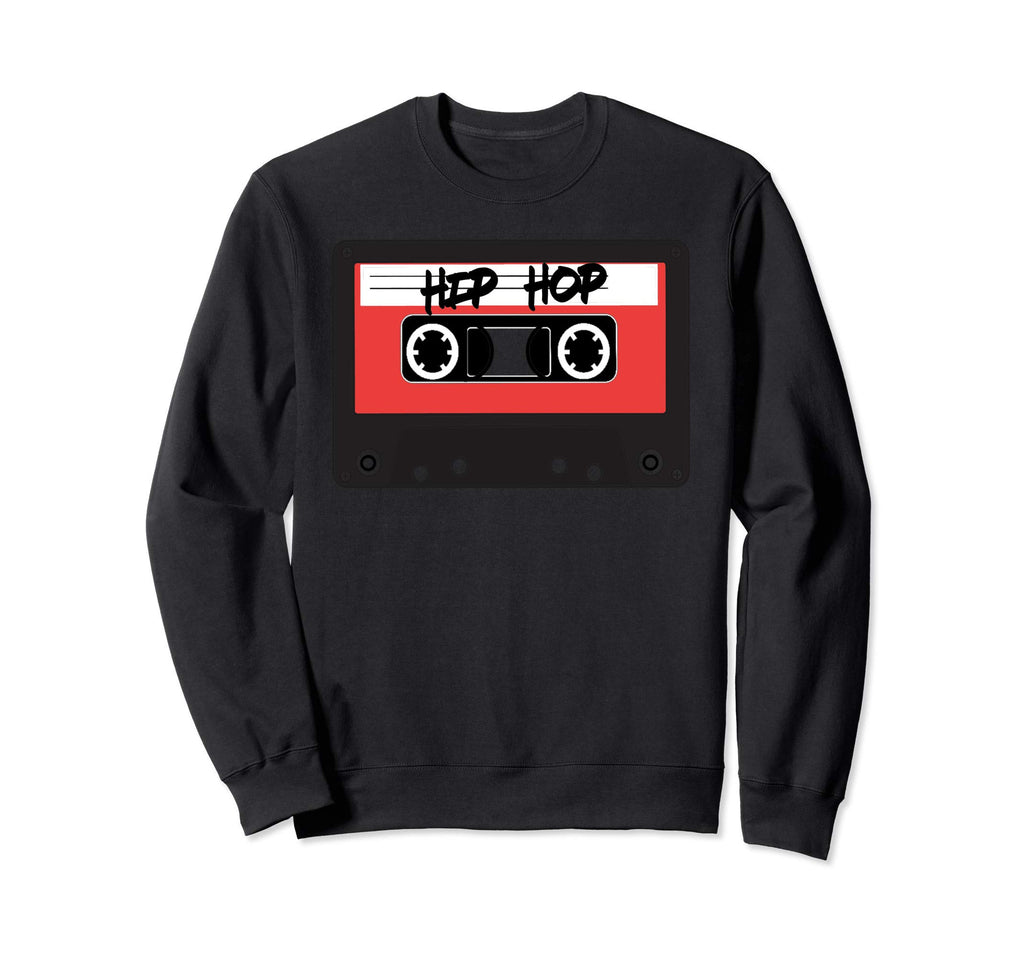 Hip Hop Red Cassette Tape Sweatshirt - Unique Graphic Unisex - T-Shirt, Sweatshirt, Hoodie
