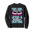 Rollerskate This Runs Jesus And Sweatshirt - Graphic Print Men Women - T-Shirt, Sweatshirt, Hoodie