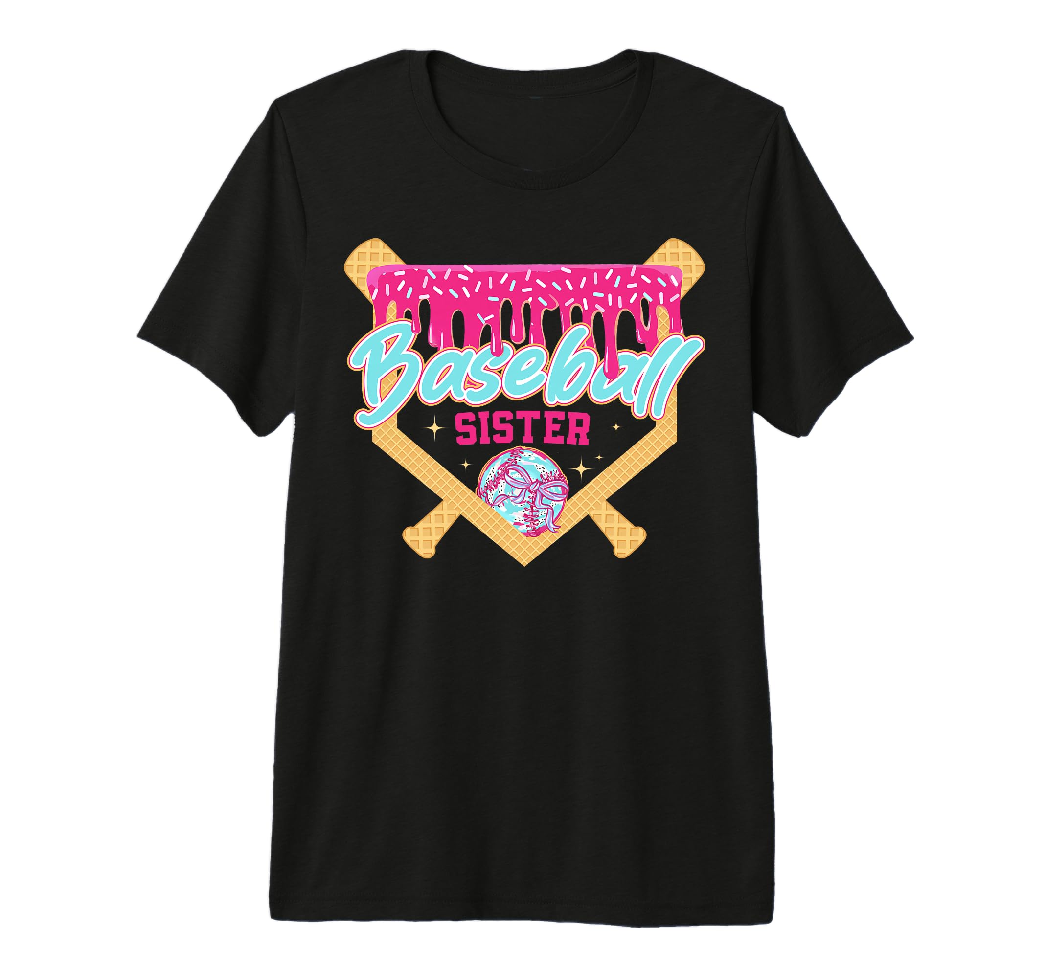 Baseball Sister Drip Ice Cream T-Shirt - Novelty Apparel Men Women - T-Shirt, Sweatshirt, Hoodie