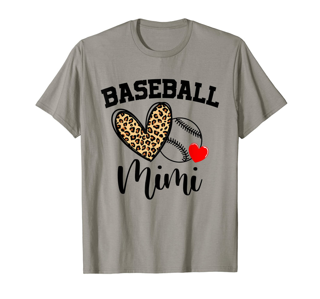 Leopard Heart Baseball Mimi Mothers Day T-Shirt - Novelty Apparel Unisex - T-Shirt, Sweatshirt, Hoodie