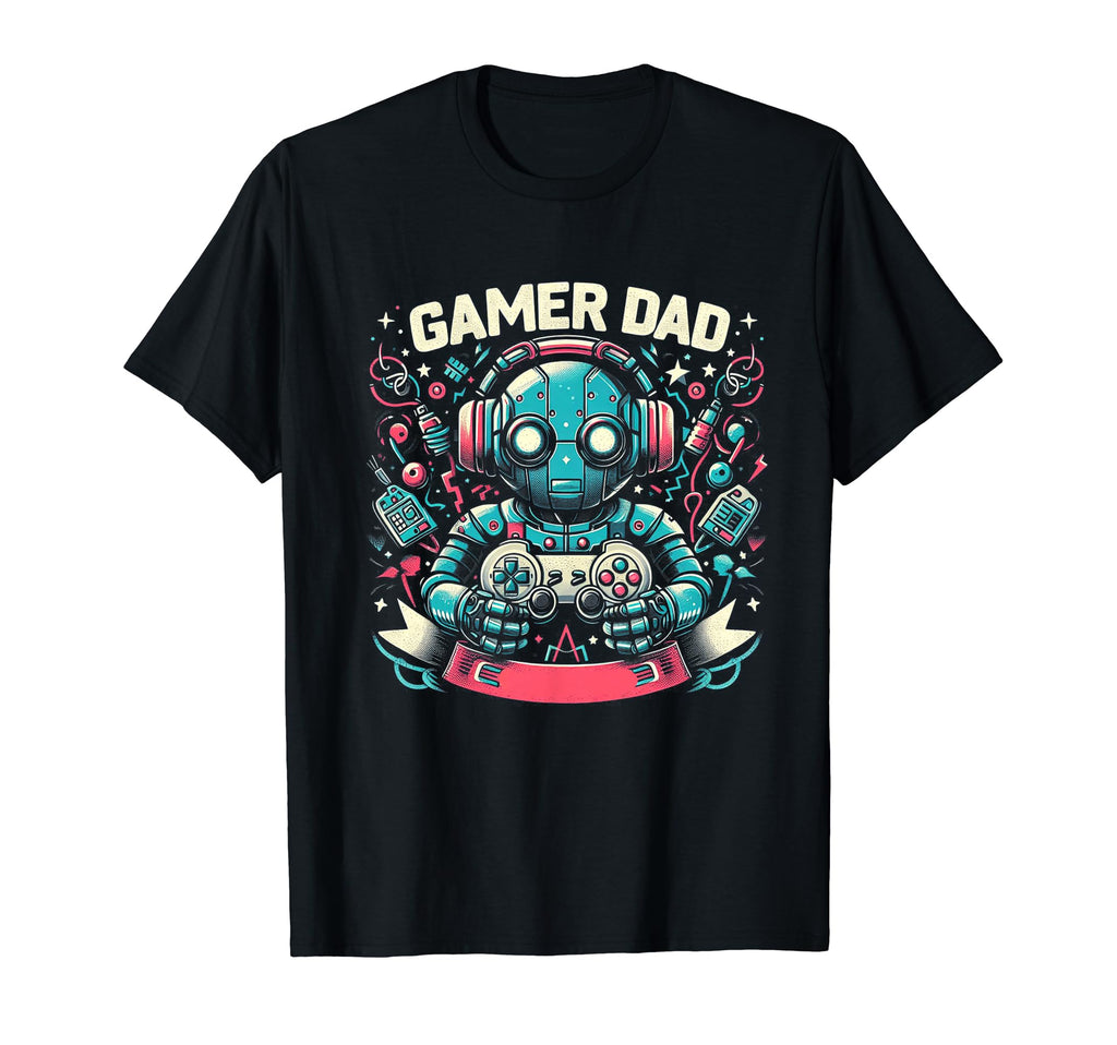 Gamer Dad Game Controller Gaming Video T-Shirt - Graphic Print for Adults - T-Shirt, Sweatshirt, Hoodie