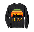 Sunset Downtown Tulsa Skyline Sweatshirt - Trendy Graphic Unisex - T-Shirt, Sweatshirt, Hoodie
