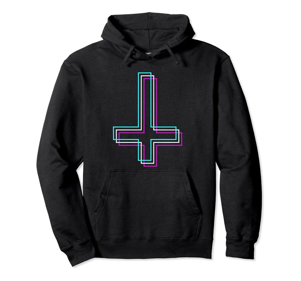 Aesthetic Satanic Inverted Cross Hoodie - Custom Art Print Men Women - T-Shirt, Sweatshirt, Hoodie