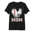 Ball Mom Baseball Soccer Heart T-Shirt - Casual Everyday Wear for Adults - T-Shirt, Sweatshirt, Hoodie