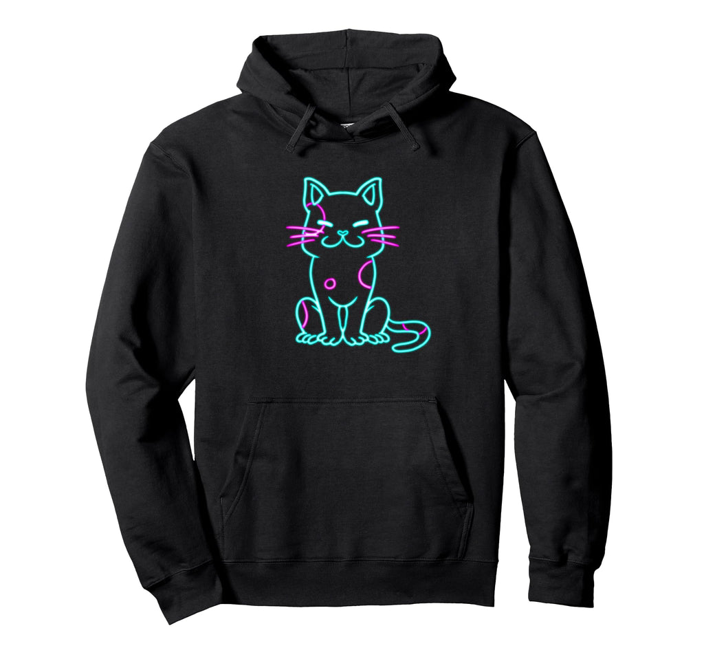 Sweet Cat Vaporwave Synthwave Japanese Hoodie - Graphic Print Men Women - T-Shirt, Sweatshirt, Hoodie