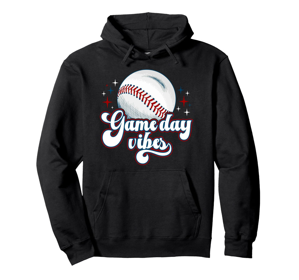 Game Day Vibes Baseball Game Day Hoodie - Novelty Apparel for Adults - T-Shirt, Sweatshirt, Hoodie