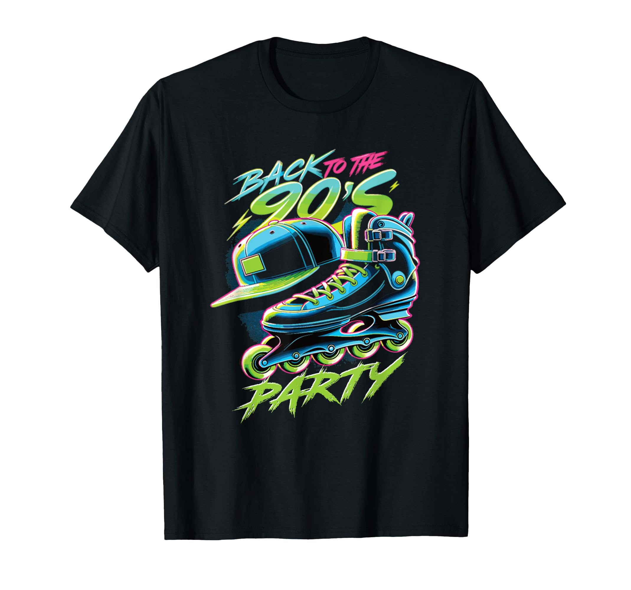 Back To 90S Party Roller Blade T-Shirt - Casual Everyday Wear Men Women - T-Shirt, Sweatshirt, Hoodie
