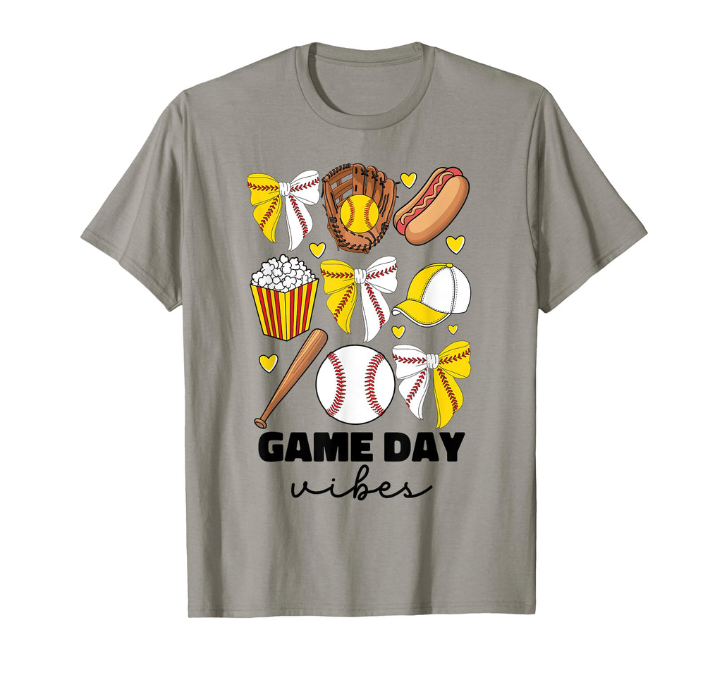 Baseball And Softball Mom Game Day Vibes T-Shirt - Trendy Graphic Unisex - T-Shirt, Sweatshirt, Hoodie