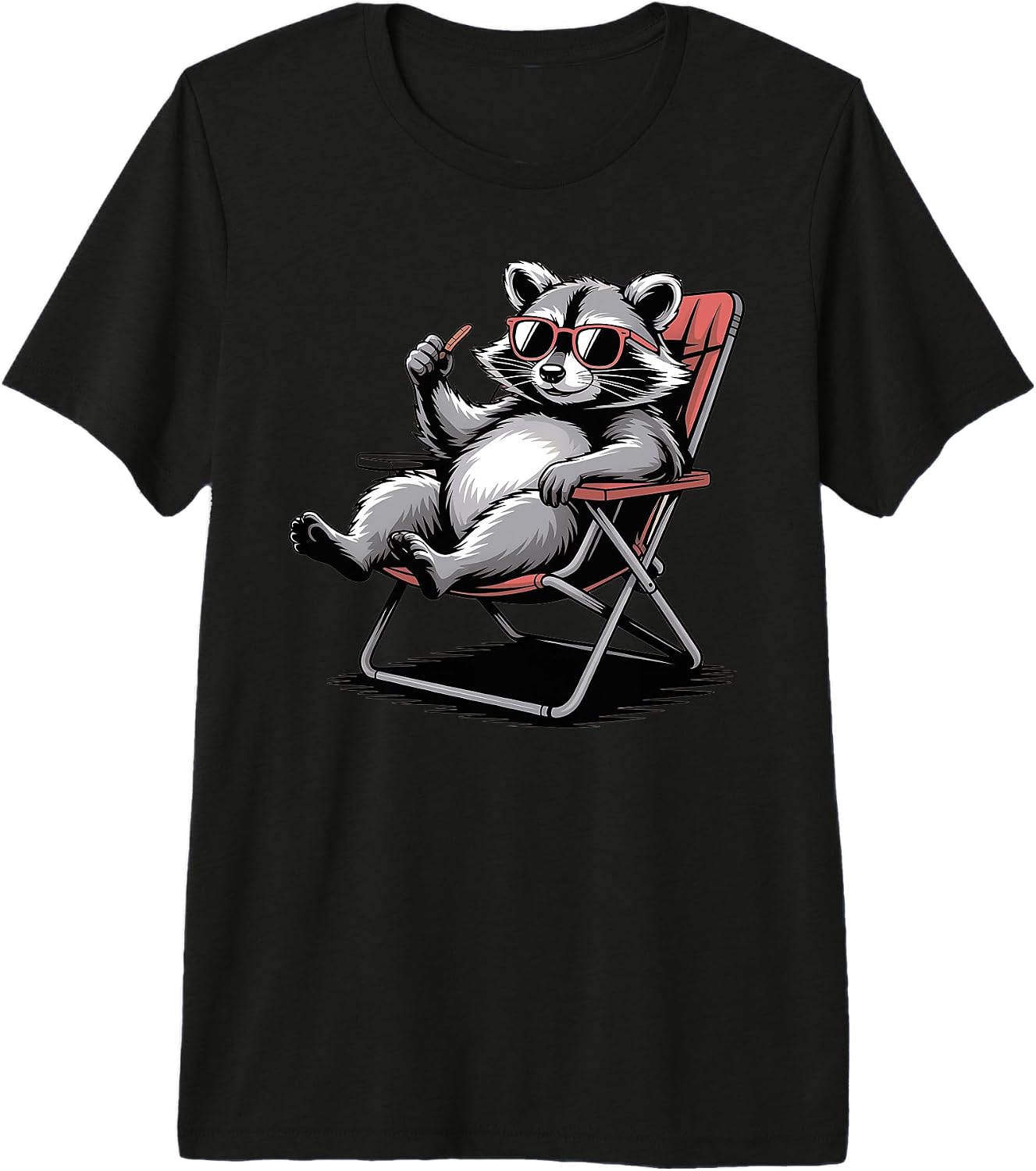 Chill Camping Raccoon Summer - Adult & Kids T-Shirts, Sweatshirts & Hoodies apparel design preview 1