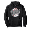 Baseball Mama Baseball Bow Baseball Mom Hoodie - Unique Graphic Unisex - T-Shirt, Sweatshirt, Hoodie