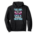 Rollerskate Funny Runs Cats And Roller Hoodie - Unique Graphic Men Women - T-Shirt, Sweatshirt, Hoodie