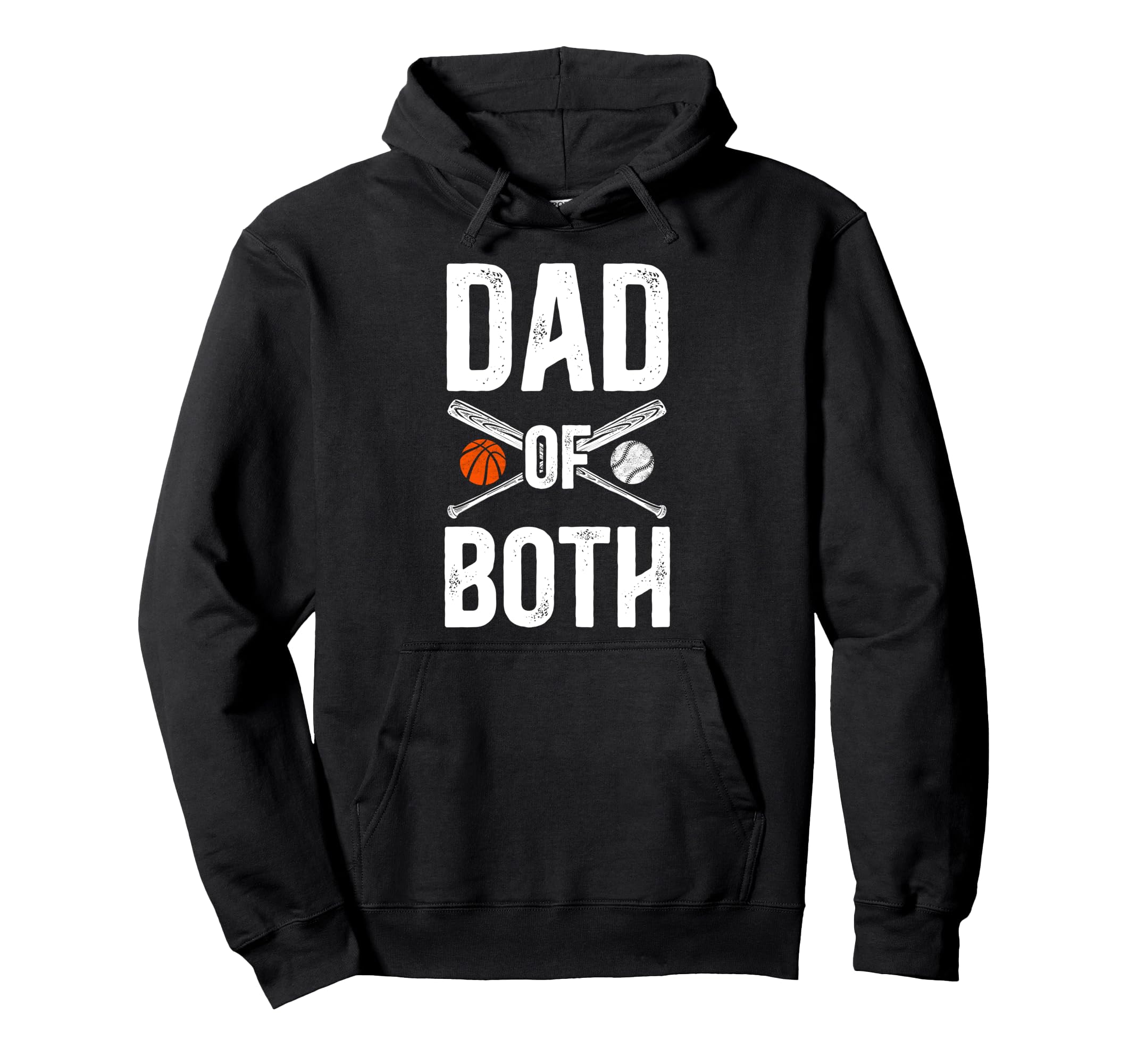 Dad Both Baseball Basketball Dad Hoodie - Casual Everyday Wear for Adults - T-Shirt, Sweatshirt, Hoodie
