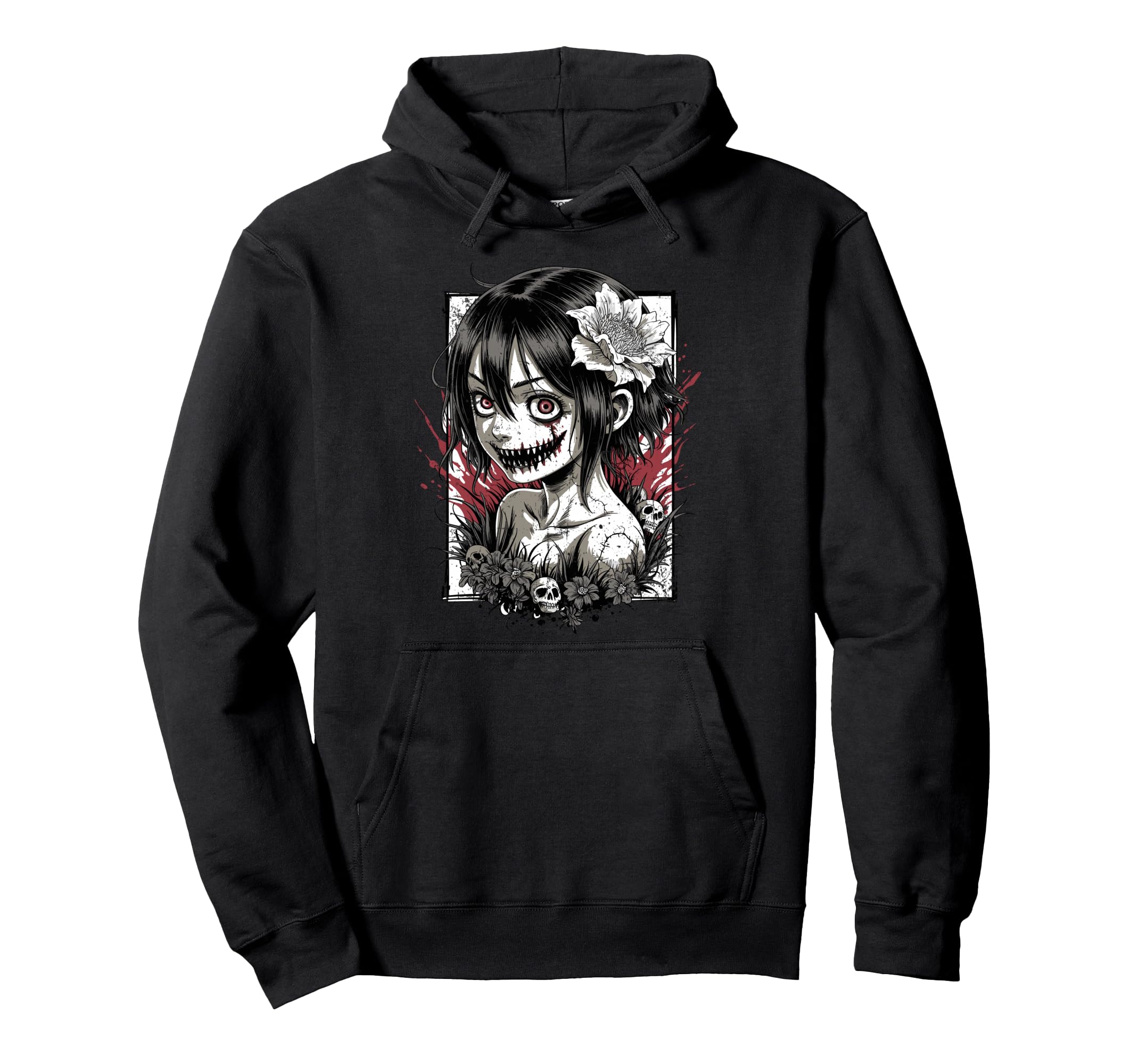 Japanese Horror Anime Manga Y2K Hannya Hoodie - Custom Art Print Men Women - T-Shirt, Sweatshirt, Hoodie
