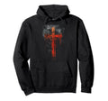 Cross Distressed 90S Goth Grunge Vibes 10 Hoodie - Graphic Print Unisex - T-Shirt, Sweatshirt, Hoodie