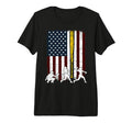 Softball Fastpitch American Flag Moms T-Shirt - Novelty Apparel for Adults - T-Shirt, Sweatshirt, Hoodie