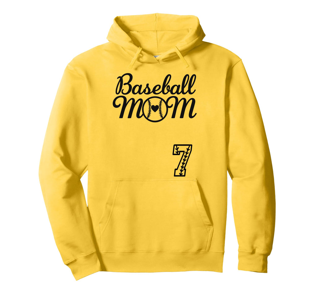 Baseball Mom Jersey 7 Baseball Hoodie - Aesthetic Graphic for Adults - T-Shirt, Sweatshirt, Hoodie
