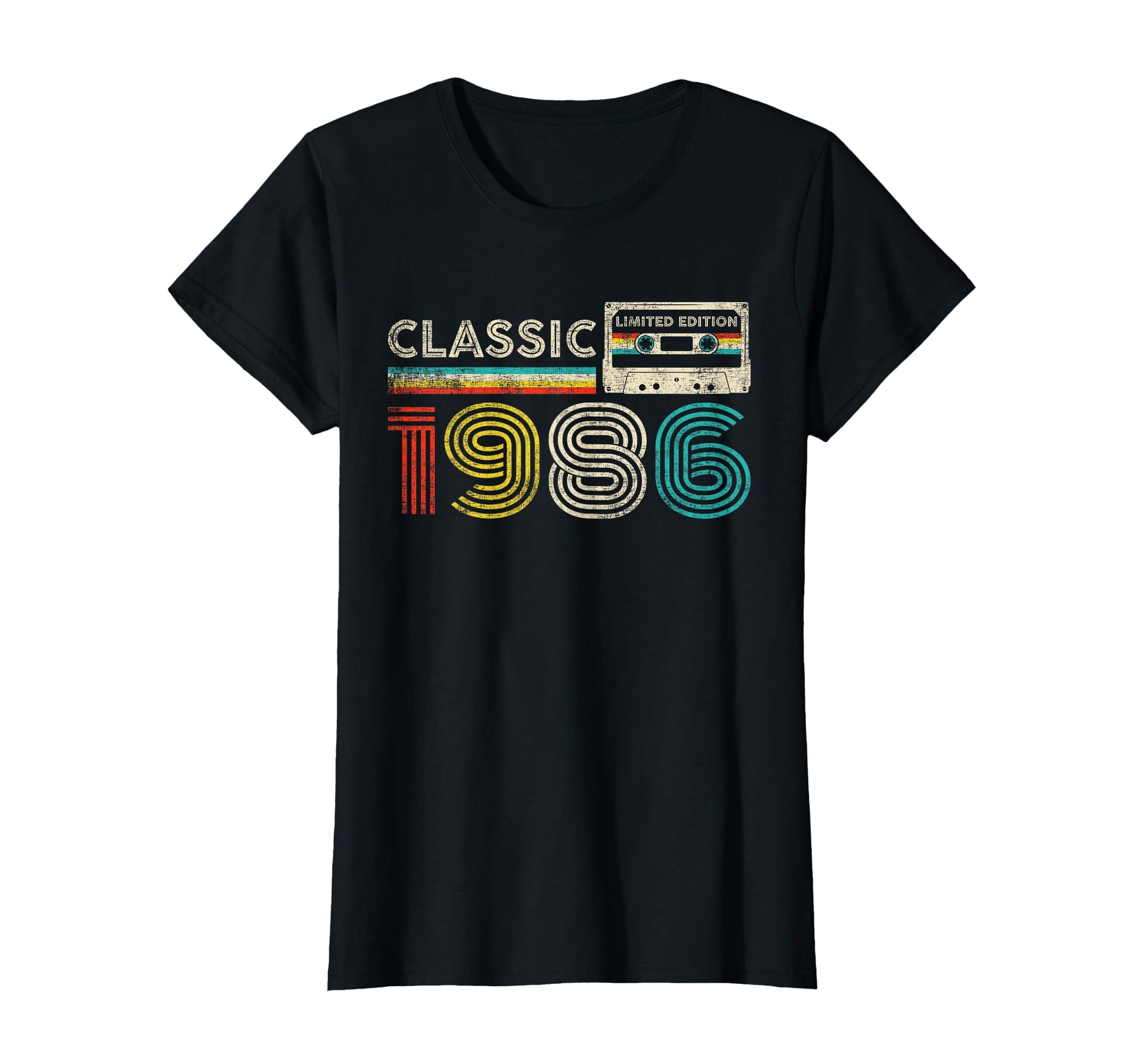 1986 1986 Cassette Tape Birthday T-Shirt - Aesthetic Graphic Unisex - T-Shirt, Sweatshirt, Hoodie
