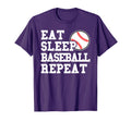 Eat Sleep Baseball Repeat Mens T-Shirt - Trendy Graphic for Adults - T-Shirt, Sweatshirt, Hoodie