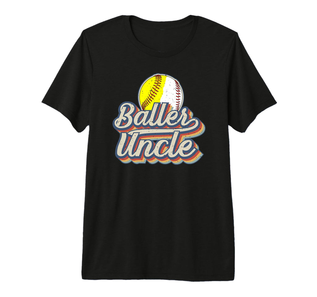 Mens Baller Uncle Softball Baseball T-Shirt - Aesthetic Graphic Men Women - T-Shirt, Sweatshirt, Hoodie