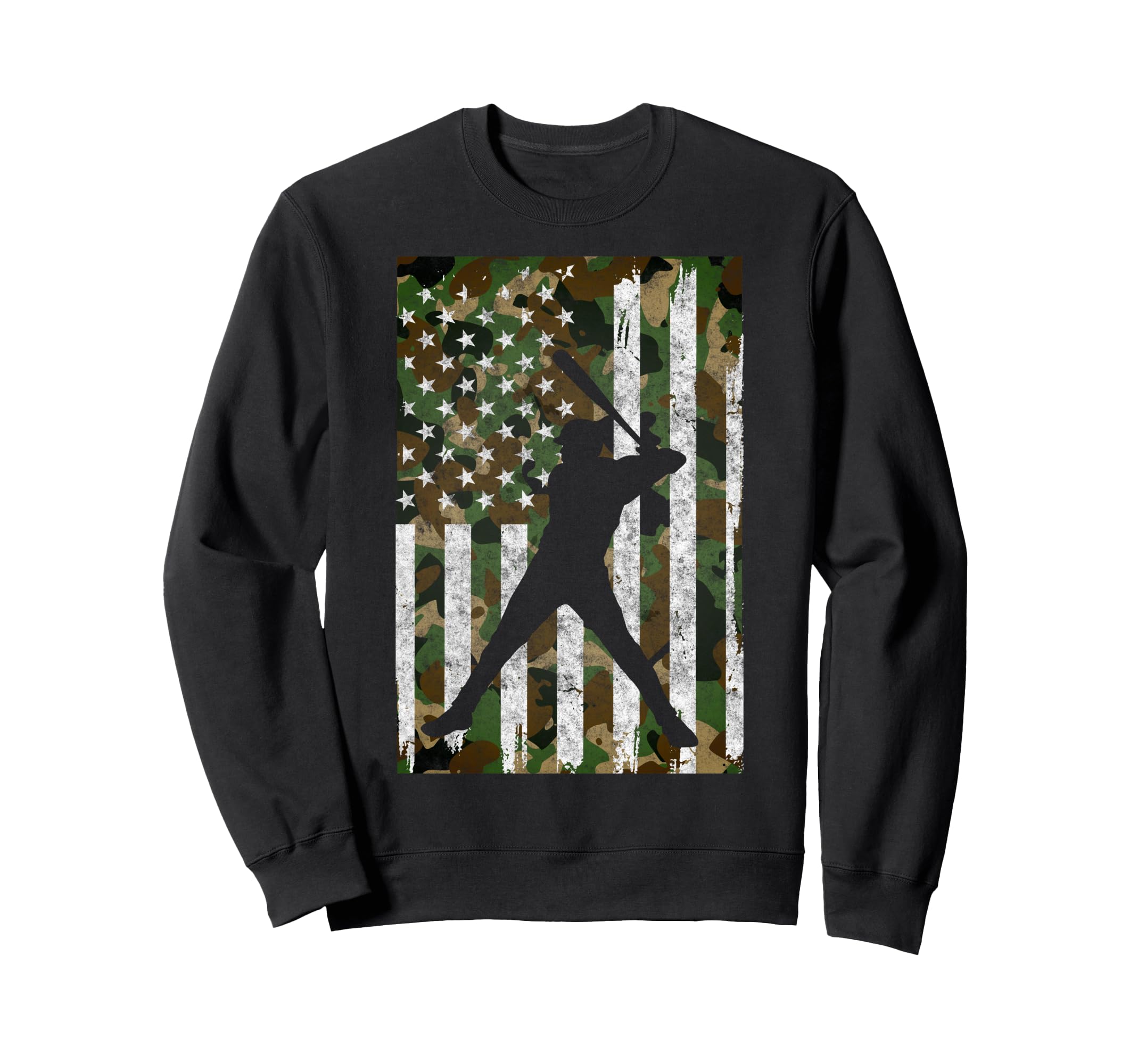 Baseball Us Camouflage Flag Baseball Sweatshirt - Custom Art Print Unisex - T-Shirt, Sweatshirt, Hoodie