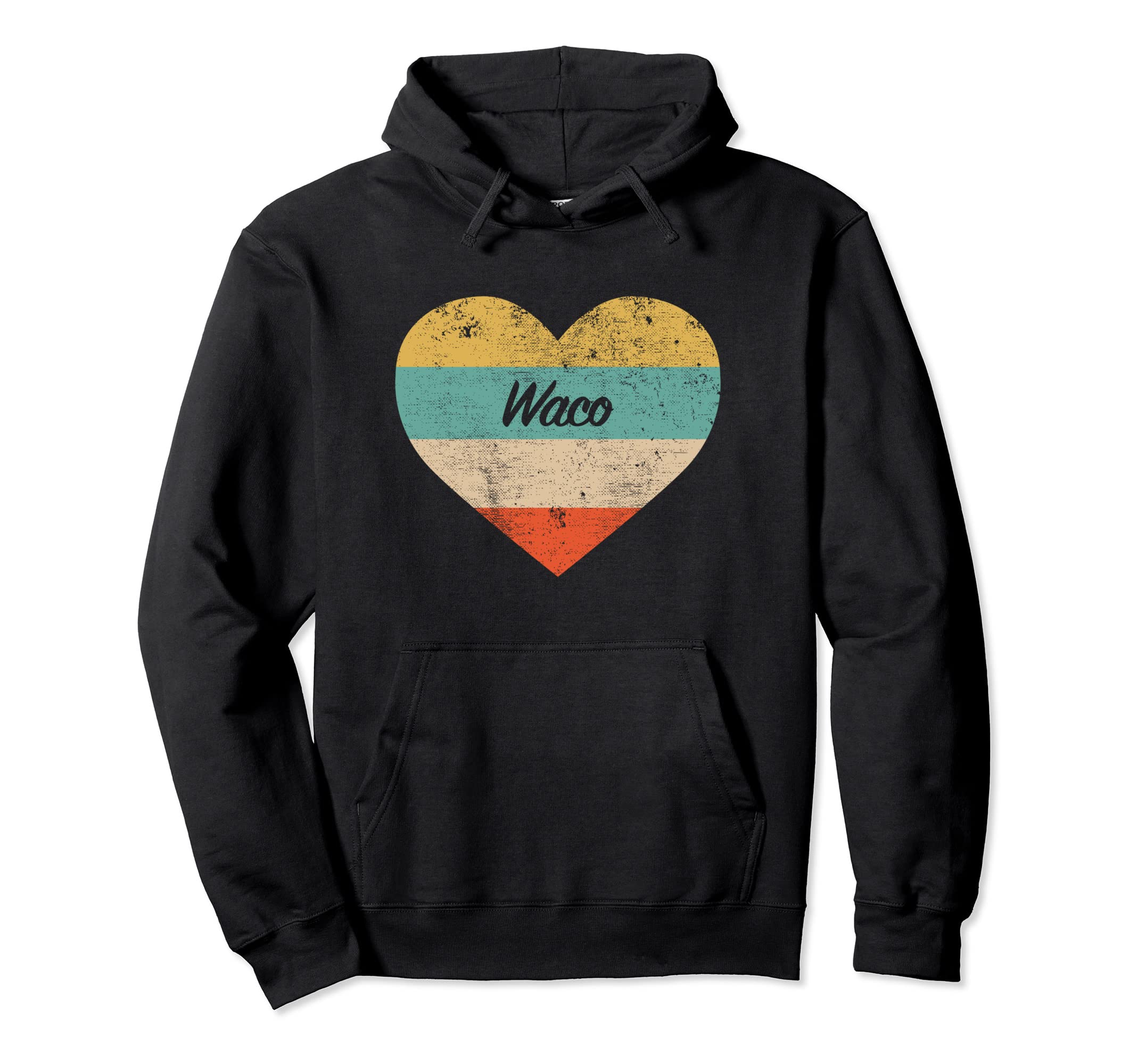 I Love Waco Texas Distressed Hoodie - Aesthetic Graphic for Adults - T-Shirt, Sweatshirt, Hoodie